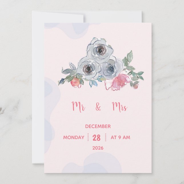 Einladung zur Hochzeit (Vorderseite)