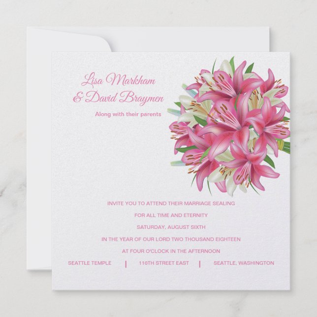 Einladung zur Hochzeit (Vorderseite)