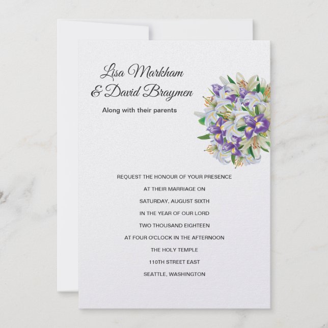 Einladung zur Hochzeit (Vorderseite)