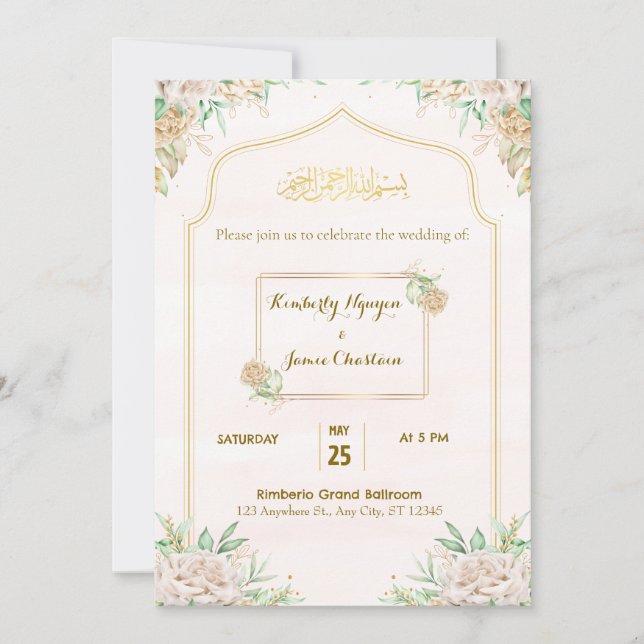 Einladung zur Hochzeit (Vorderseite)