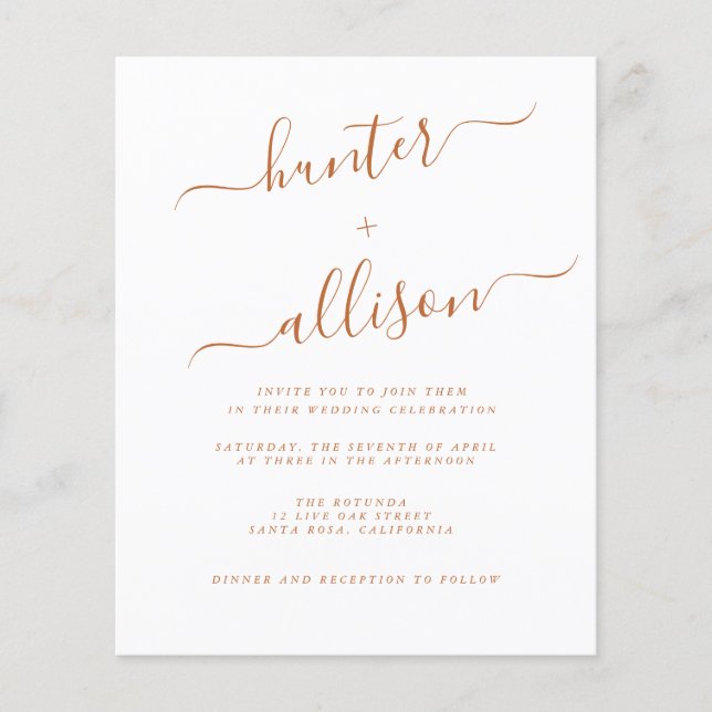 Einladung zur Hochzeit (Vorderseite)