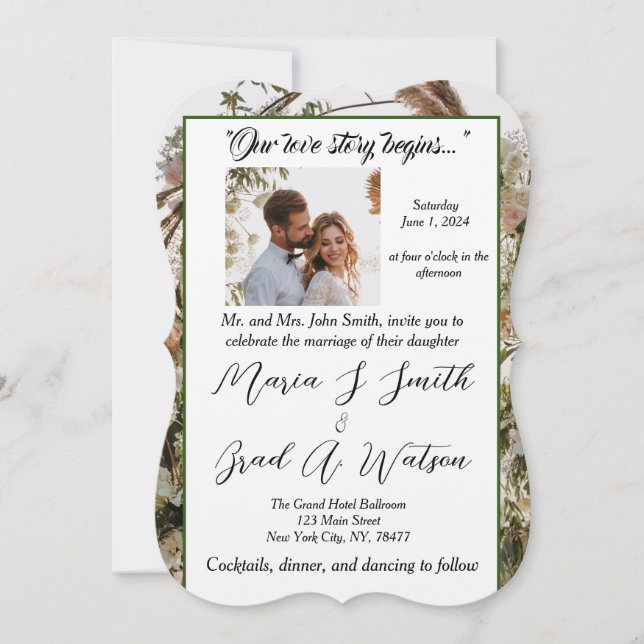 Einladung zur Hochzeit (Vorderseite)