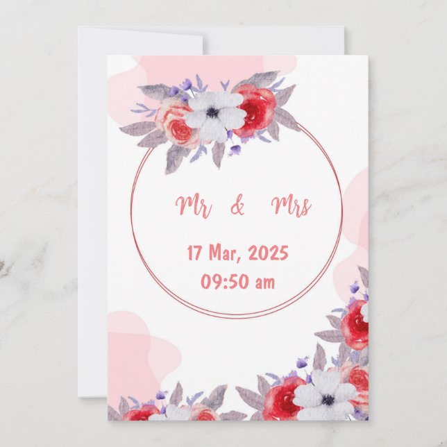 Einladung zur Hochzeit (Vorderseite)