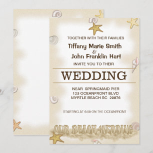 Einladung zur Hochzeit am Strand