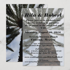 Einladung zur Hochzeit am Strand - Palm Tree II