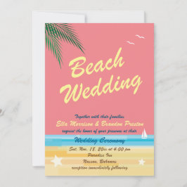 Einladung zur Hochzeit am Sunset Beach
