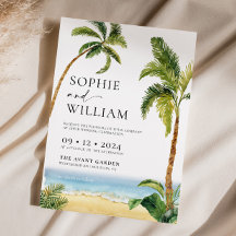 Einladung zur Hochzeit am tropischen Meer