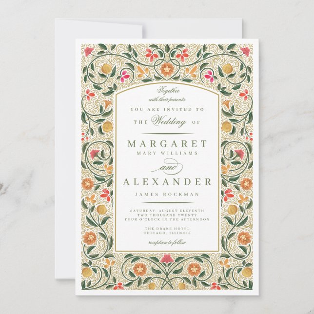 Einladung zur Hochzeit an der alten englischen Gre (Vorderseite)