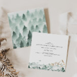 Einladung zur Hochzeit auf dem grünen und goldenen<br><div class="desc">Diese grüne und goldene Hochzeitseinladung ist perfekt für Ihre elegante Hochzeit im Bohoburwald. Mit einer rustikalen smaragdgrünen Aquarelllandschaft mit Bäumen,  Vögeln und Highlights von Goldfolie. Genau das suchen Sie,  um Ihre einzigartige moderne Hochzeit in Urlaubsort zu vollenden.</div>