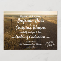 Einladung zur Hochzeit auf der Landstraße