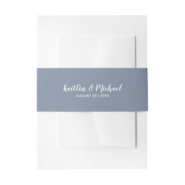 Einladung zur Hochzeit - Bauchband 2 | Dusty Blue Einladungsbanderole