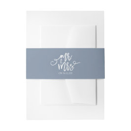 Einladung zur Hochzeit / Bauchband | Dusty Blue Einladungsbanderole