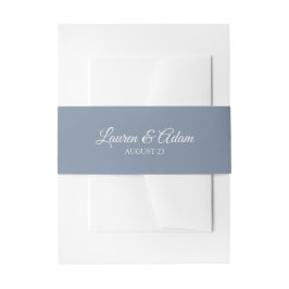Einladung zur Hochzeit / Bauchband | Dusty Blue Einladungsbanderole