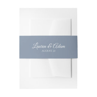 Einladung zur Hochzeit / Bauchband | Dusty Blue Einladungsbanderole