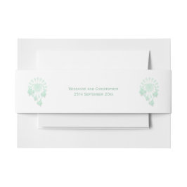 Einladung zur Hochzeit Bauchband Peppermint Butter Einladungsbanderole