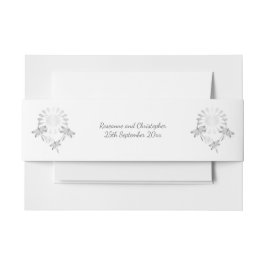Einladung zur Hochzeit Bauchband Silberdrachen Einladungsbanderole