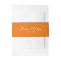 Einladung zur Hochzeit Bauchband/Wrap | Orange