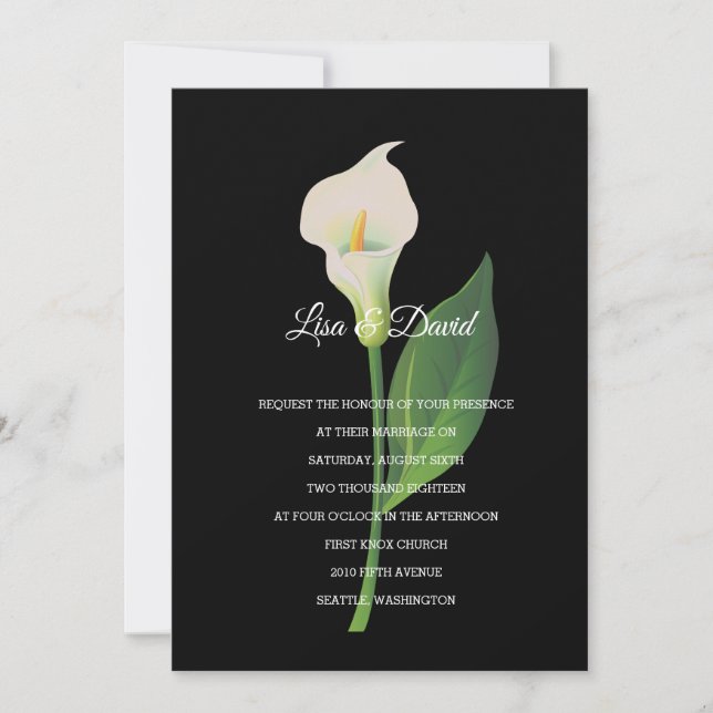Einladung zur Hochzeit-Cala Lily (Vorderseite)