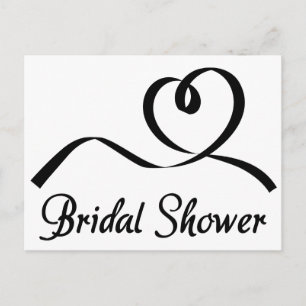 Einladung zur Hochzeit der Brautdusche in Schwarz