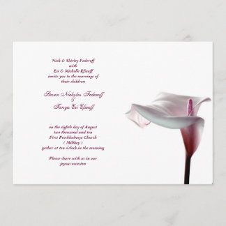 Einladung zur Hochzeit der Calla Lily