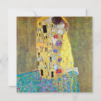 Einladung zur Hochzeit; Der Kuss von Gustav Klimt