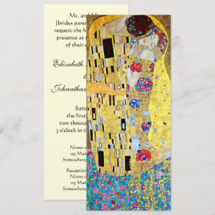 Einladung zur Hochzeit; Der Kuss von Gustav Klimt