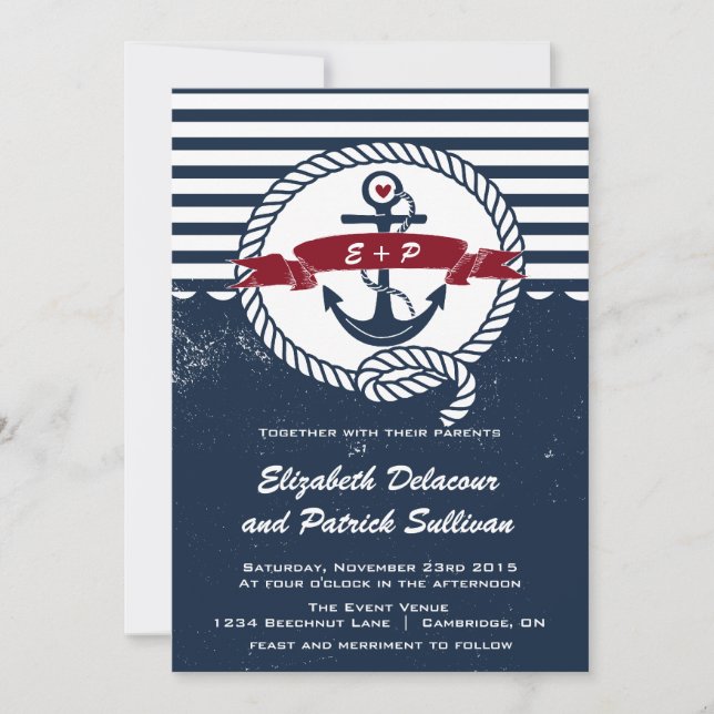 Einladung zur Hochzeit der Marine und der Roten Ru (Vorderseite)