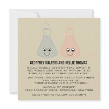 Einladung zur Hochzeit der niedlichen Chemie