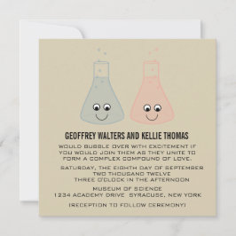 Einladung zur Hochzeit der niedlichen Chemie