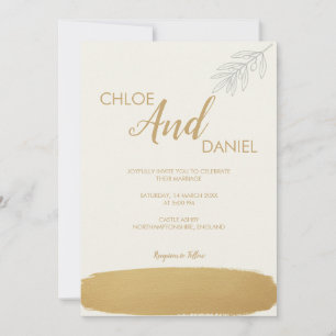 Einladung zur Hochzeit der Olive Branch Minimal Go