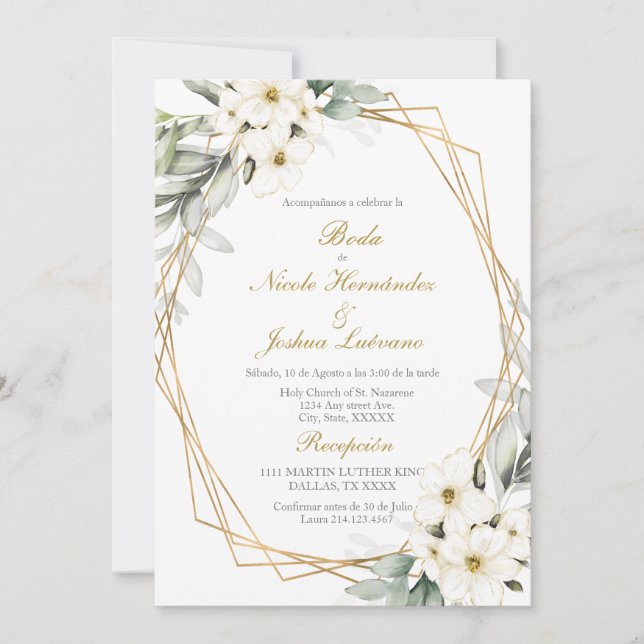 Einladung zur Hochzeit der Weißen Blume (Vorderseite)
