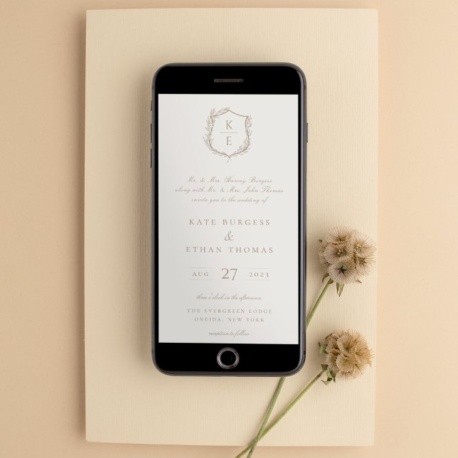 Einladung zur Hochzeit des botanischen Wappen (Von Creator hochgeladen)