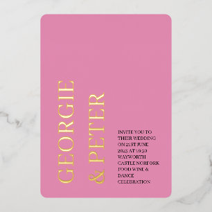 Einladung zur Hochzeit - echter Foil Text Soft Pin