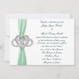 Einladung zur Hochzeit eines grünen Herzens