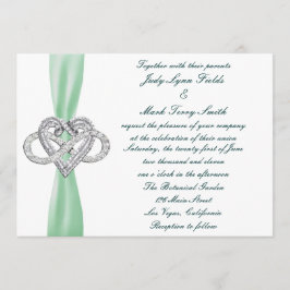 Einladung zur Hochzeit eines grünen Herzens