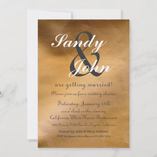 Einladung zur Hochzeit Elegant Kupfer Gray