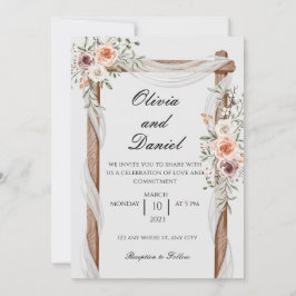 Einladung zur Hochzeit, elegant und einfach