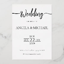 Einladung zur Hochzeit Elegante Kalligraphie