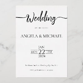 Einladung zur Hochzeit Elegante Kalligraphie