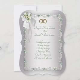 Einladung zur Hochzeit elegante weiße Diamanten