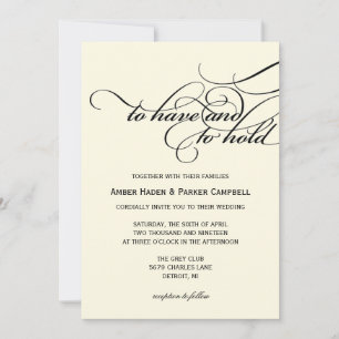 Einladung zur Hochzeit Elfenbein halten müssen