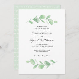 Einladung zur Hochzeit | Eukalyptus-Gartenwasserfa