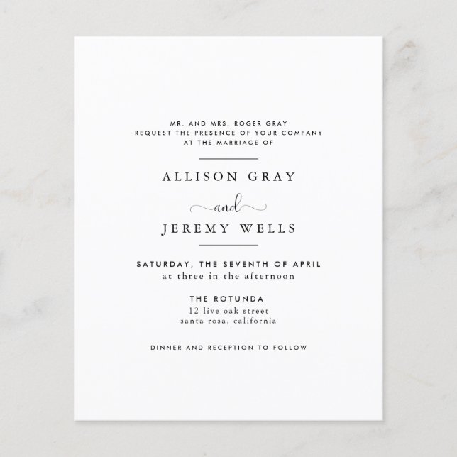 Einladung zur Hochzeit Flyer (Vorne)