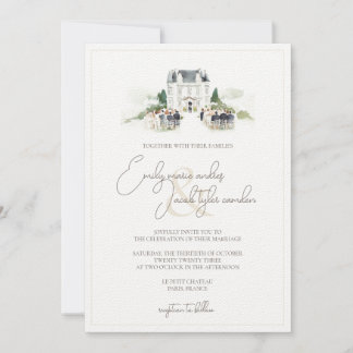 Einladung zur Hochzeit - Französisches Schloss in