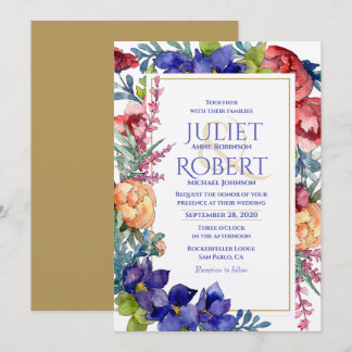 Einladung zur Hochzeit | Frohes Wasserfarben