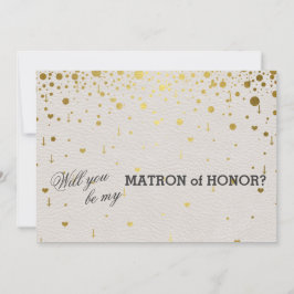 Einladung zur Hochzeit | Gold Confetti Matron of H
