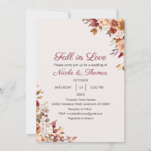 Einladung zur Hochzeit, Herbst in der Liebe Hochze