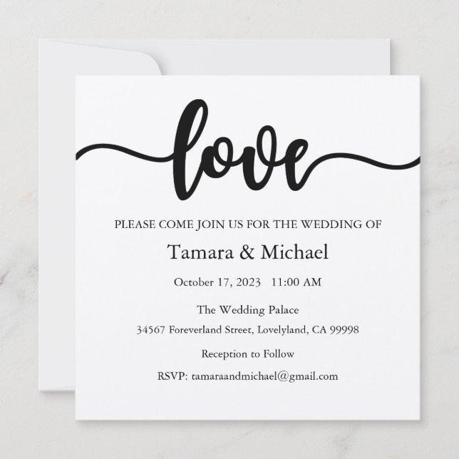 Einladung zur Hochzeit, Hochzeitstagung, Liebe (Vorderseite)