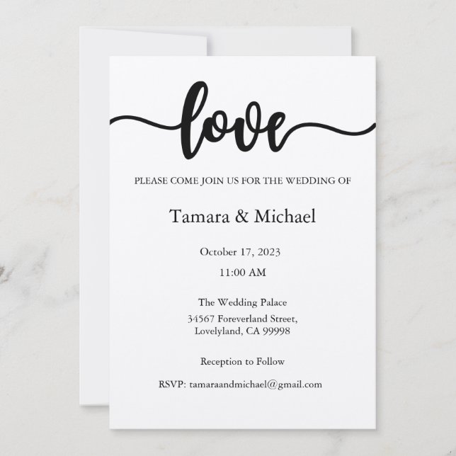 Einladung zur Hochzeit, Hochzeitstagung, Liebe (Vorderseite)