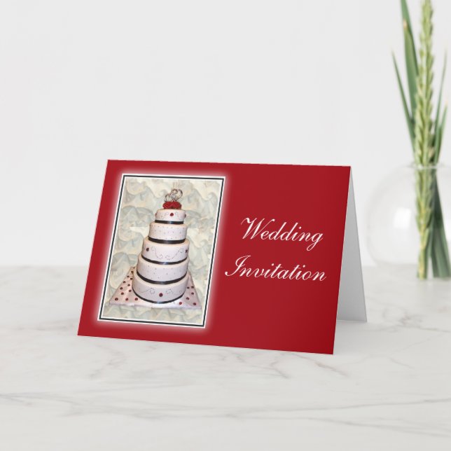 Einladung zur Hochzeit - Hochzeitstorte (Vorderseite)